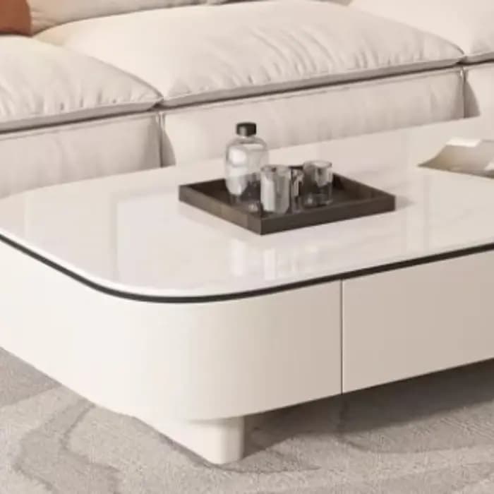 Table basse rectangulaire moderne avec rangement