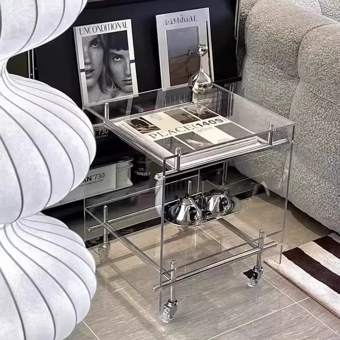 Table basse moderne Tables d'extrémité carrées minimalistes