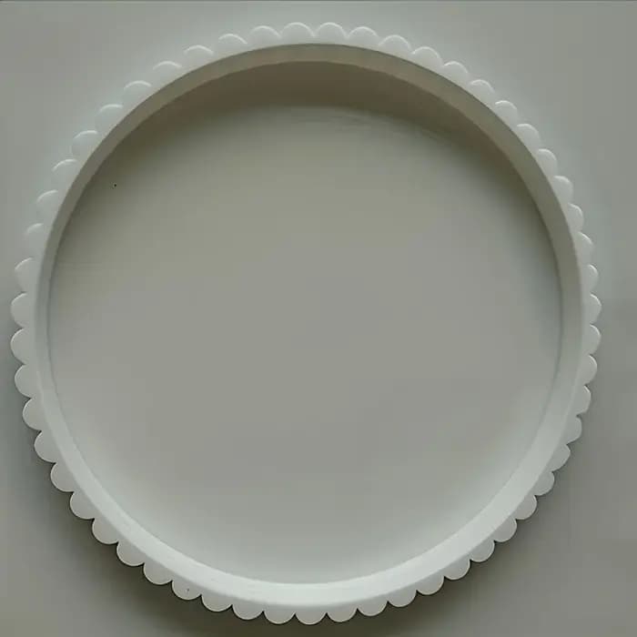 Plateau de table basse rond blanc