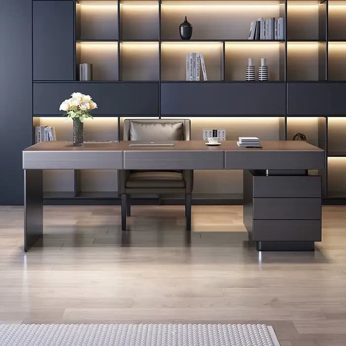 Table de rangement exécutive, armoire à douille de luxe, bureau exécutif, bureaux d'ordinateur, tiro