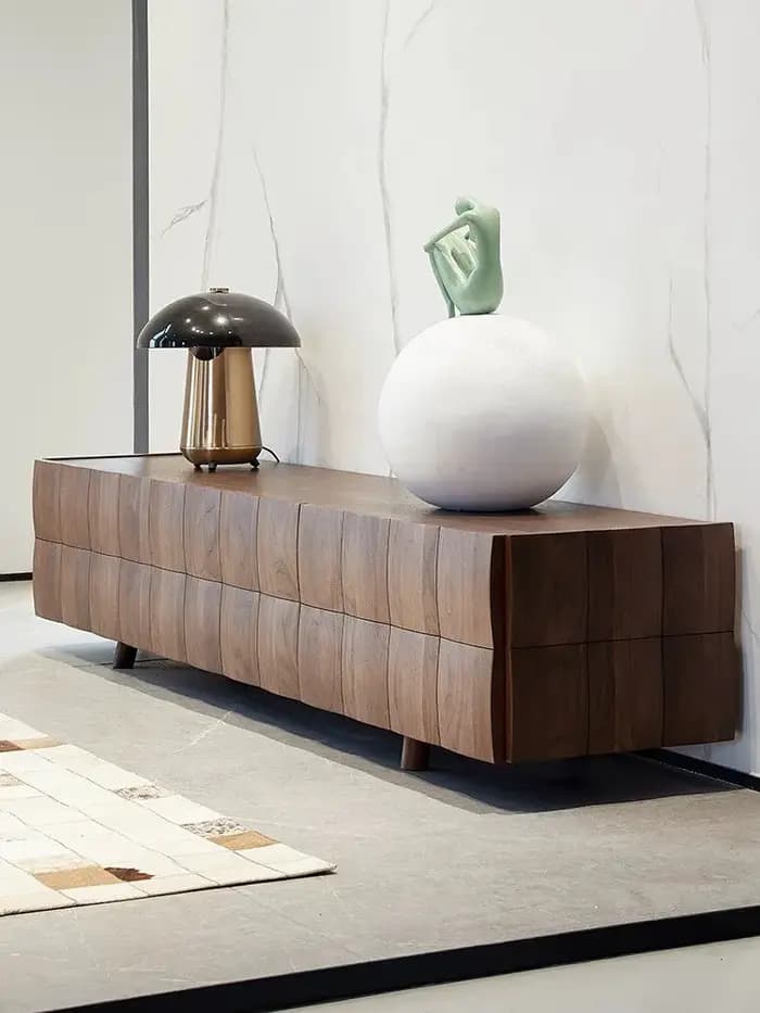 Design marron décoration meuble Tv bois Vintage design chambre meuble Tv appartements salons Mueble