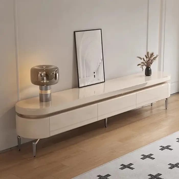 Table TV universelle pour hôtel, décoration rectangulaire, design de luxe européen tendance, meubles uniques pour salon et armoires de rangement.