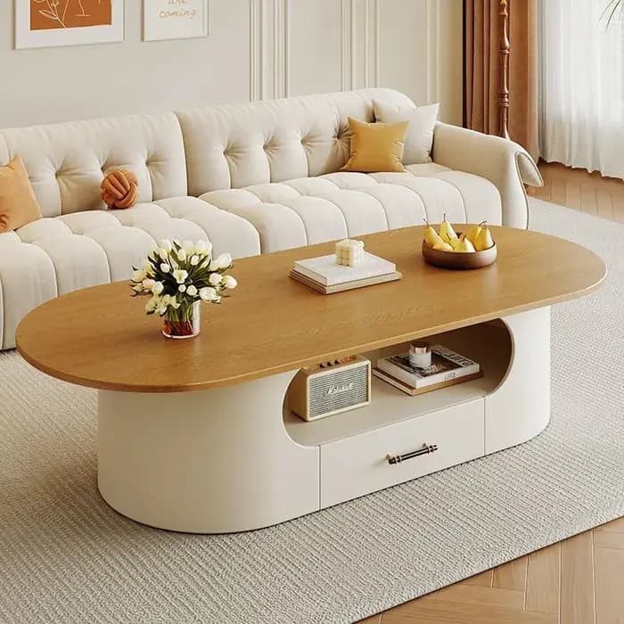 Table basse de rangement à couverture rigide