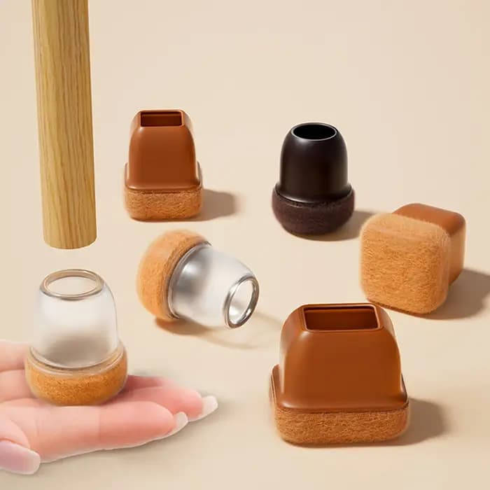 Protecteur de pieds de Table en feutre TPE, 8 pièces, capuchons de protection des pieds de meubles, coussinets d'annulation du bruit, protection du sol du bois dur