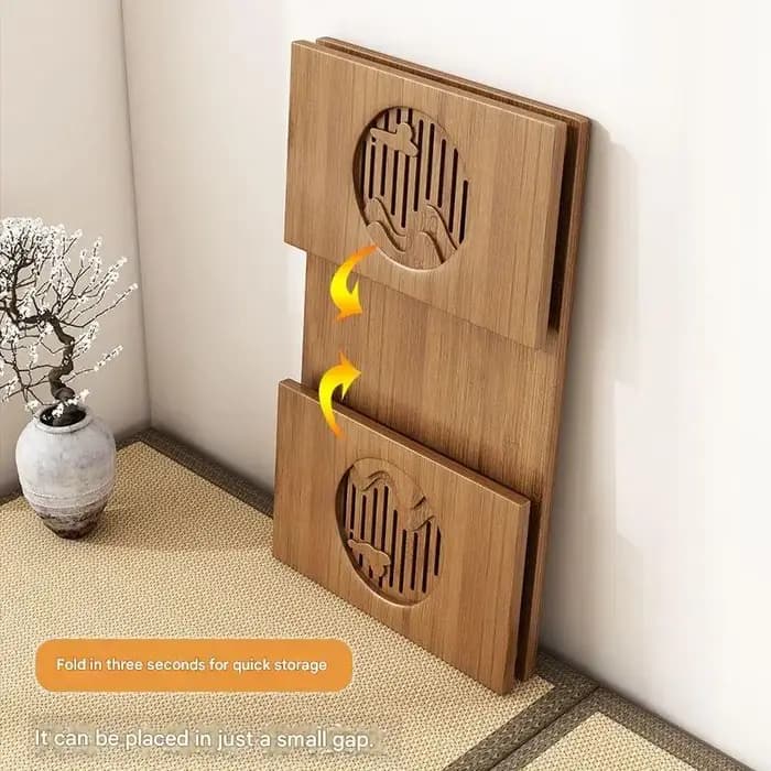 Table basse pliable en bambou pur de Style japonais