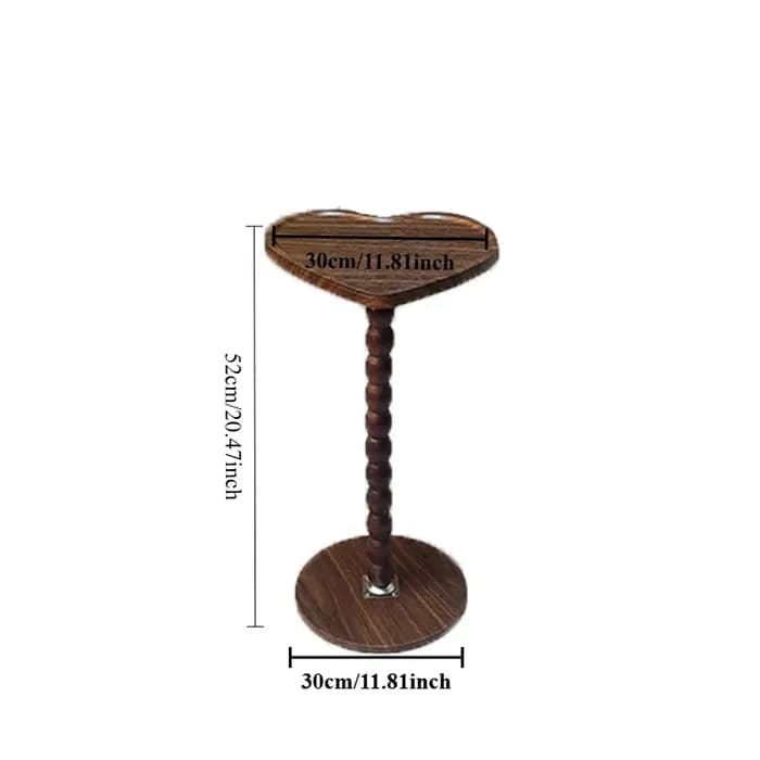 Table d'appoint en forme de cœur