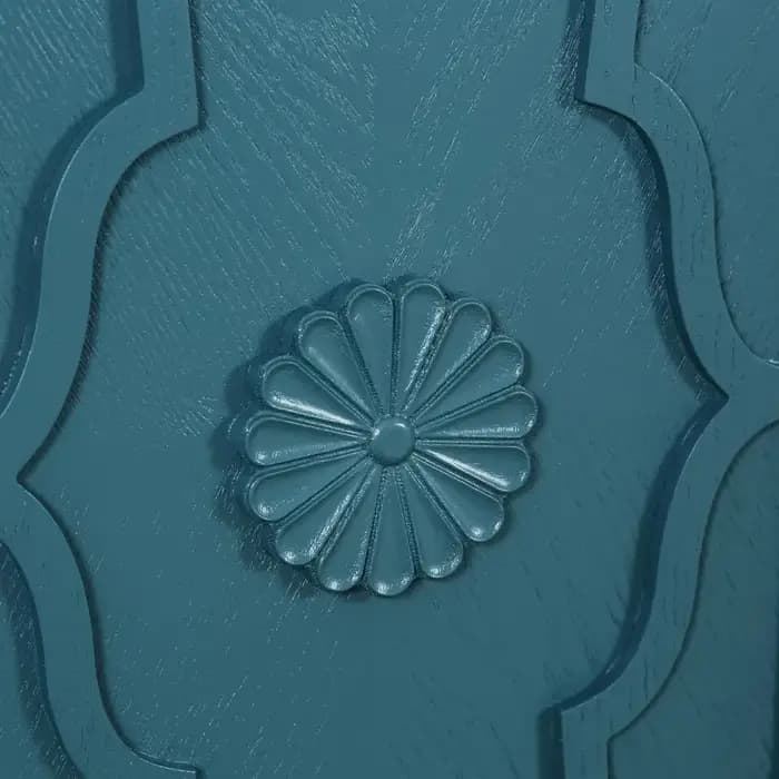 Buffet Credenzas pour salon, table d'entrée bleue de 63 pouces avec armoire d'appoint de rangement,