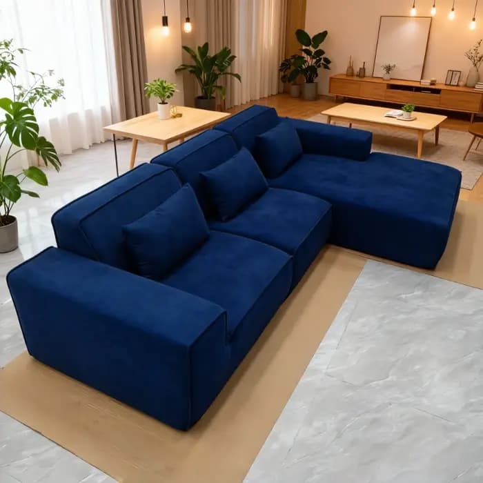 Canapé d'angle confortable de luxe sans structure