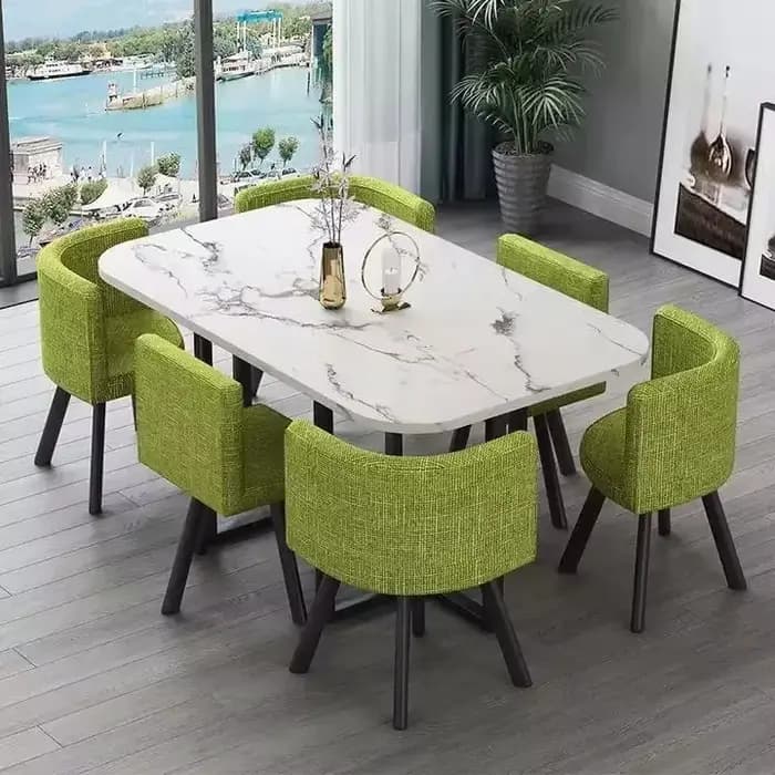 Ensemble salle à manger moderne extensible très demandé - 1 table et 6 chaises pour maison