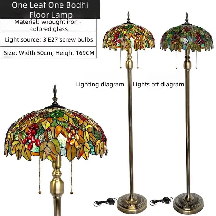 Lampadaire LED Rétro Américain pour Salon, Décoration d'Intérieur Haut de Gamme, Chevet de Chambre, Hôtel, Salle à Manger, Éclairage Vertical