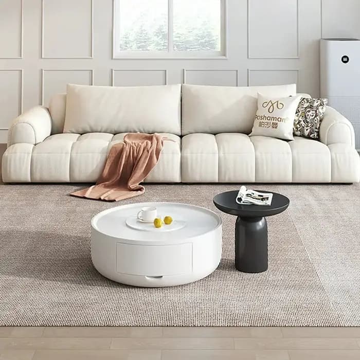 Canapé d'angle convertible pour hôtel, canapé relaxant confortable, poufs et meubles d'appoint pour salon