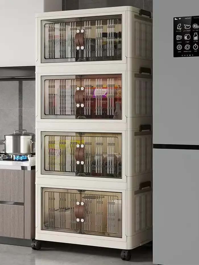 Armoire de rangement pliante multifonction de grande capacité