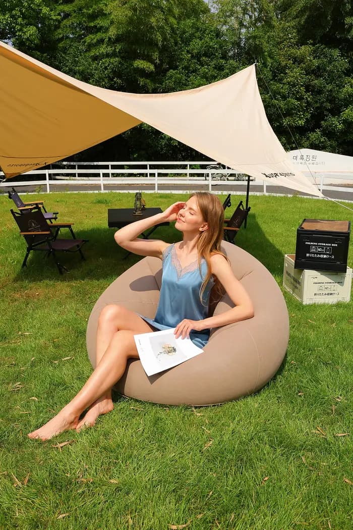 Chaises de pouf gonflables