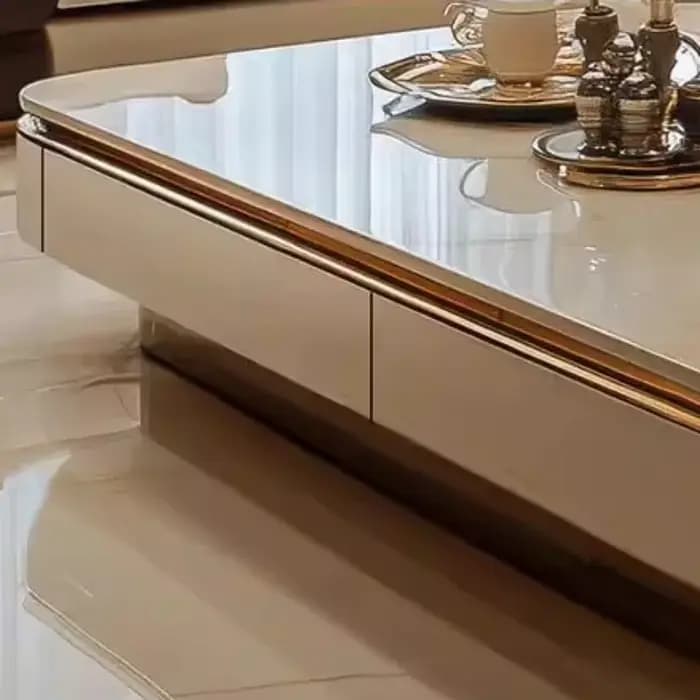 Table basse minimaliste claire Design De sol De luxe