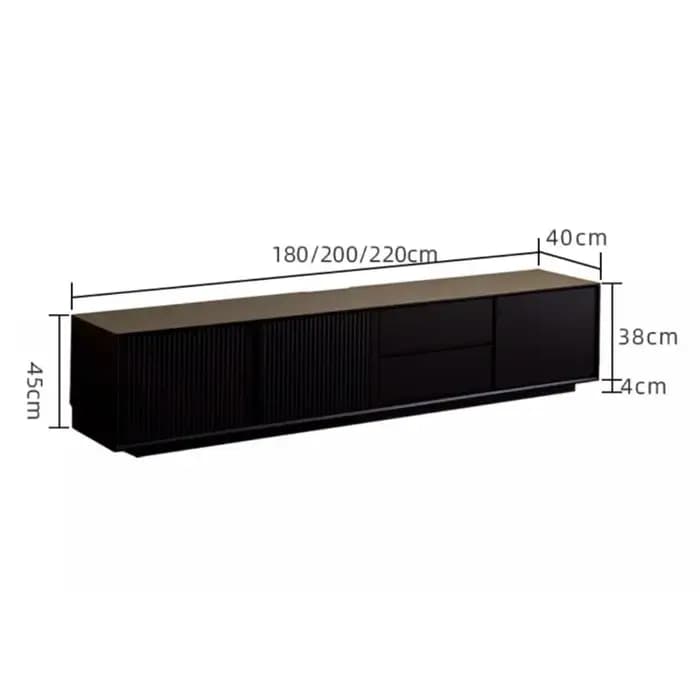 Meuble TV de salon en bois massif
