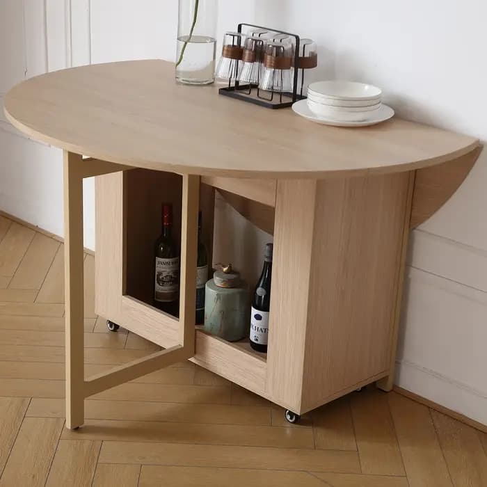 Table à manger ronde multifonctionnelle avec chaises, table à manger pliante, meubles à la mode