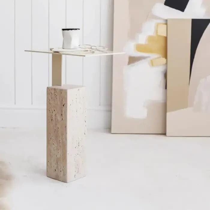 Table d'appoint industrielle pour couloir et salon, table basse d'appoint pour canapé, table d'appoi