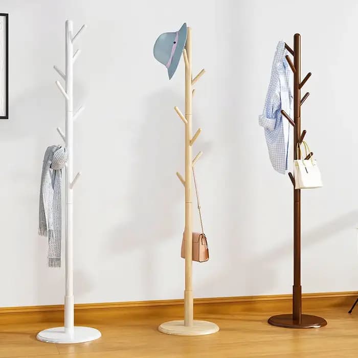 Porte-manteau Vertical en bois massif, meuble sur pied, cintre pour vêtements, garde-robe Simple, ch