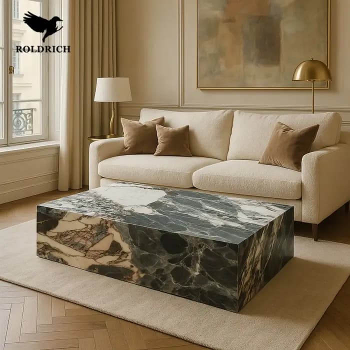 Table basse d'exposition italienne, esthétique, couverture rigide transparente, minimaliste, luxe, S