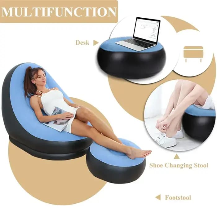 Canapé paresseux chaise gonflable inclinable pliante