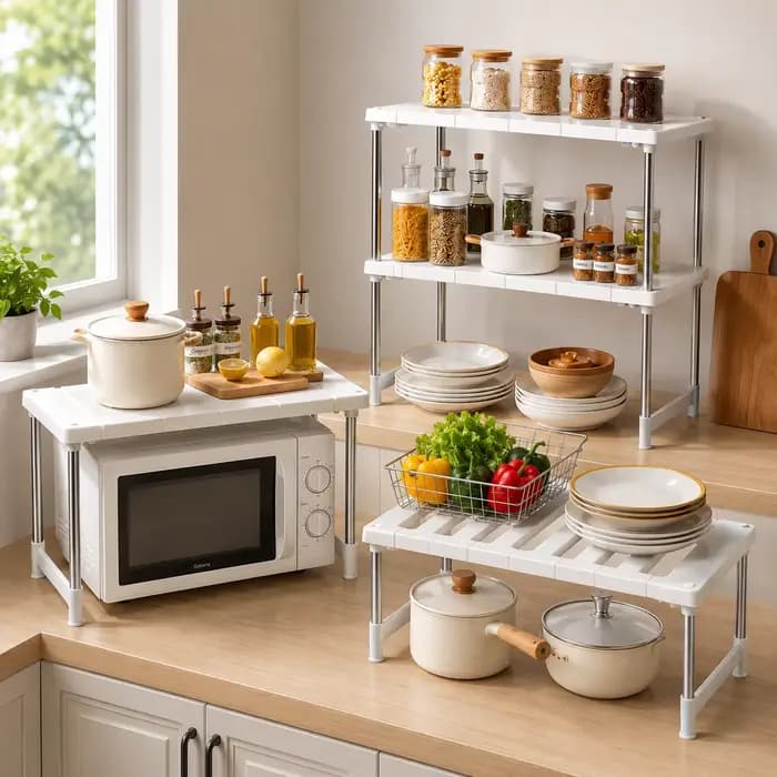 Étagères de comptoir de cuisine