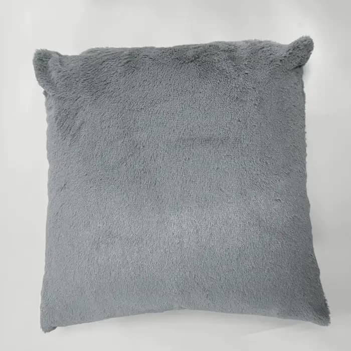 Housse de coussin grise haut de gamme pour canapé, taie d'oreiller en tissu peluche, Simple, pour si