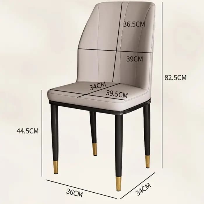 Ensemble de 2 chaises de salle à manger esthétiques élégantes