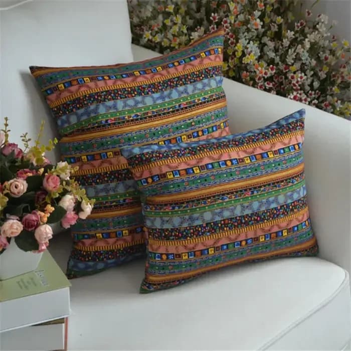 Housse de coussin rétro Vintage pour salon, canapé, taie d'oreiller, décoration de siège de chaise,
