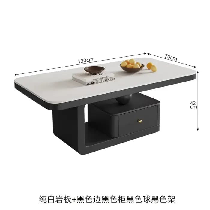 Table basse de luxe moderne affichage rectangulaire