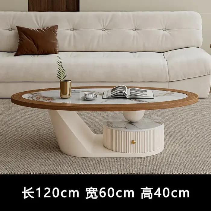 Tables basses ovales uniques avec rangement