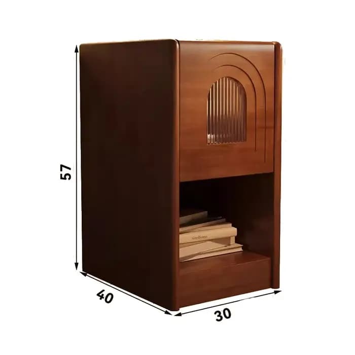Table De chevet Vintage française avec rangement