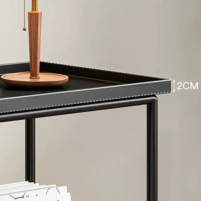 Table d'appoint multifonctionnelle en fer, Table d'angle de canapé de luxe, support de rangement minimaliste moderne pour le salon