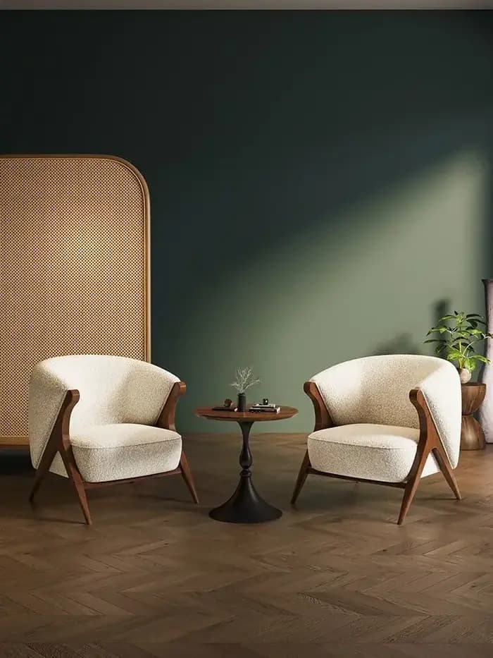 Meubles nordiques inclinables simples, chaise de canapé, rétro, hôtel, chez l'habitant, café, salon,