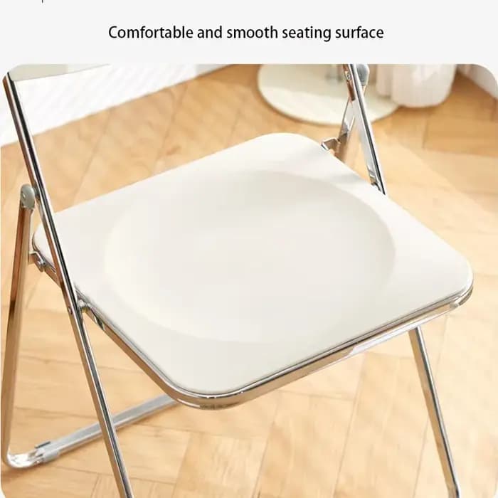 Chaise pliante transparente, chaise de salle à manger en acrylique, chaise de maquillage transparent