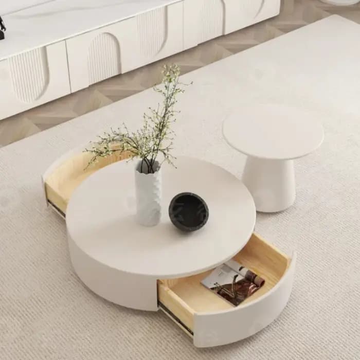 Meuble TV mural blanc moderne pour salon