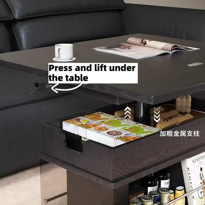 Table basse mobile pliante design moderne pour salon