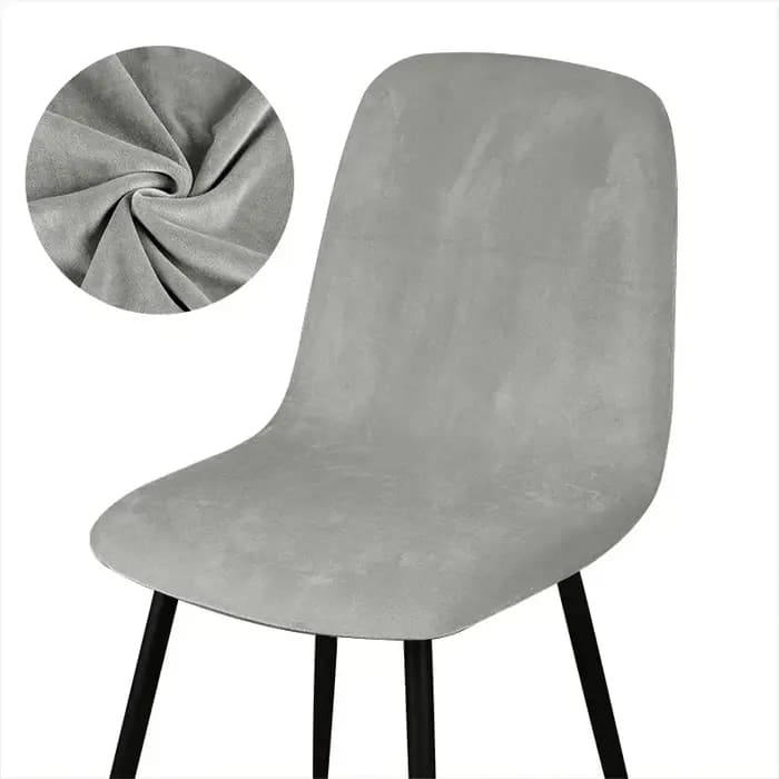 Housse de chaise en tissu velours doux