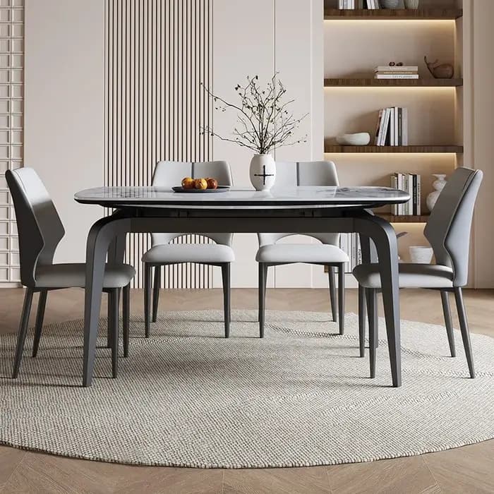 Table à manger minimaliste nordique ronde
