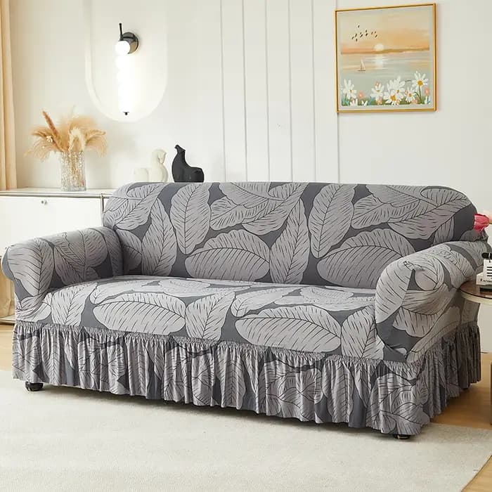 Housse de canapé extensible avec jupe, facile à installer, pour fauteuil, lavable, protection de meu