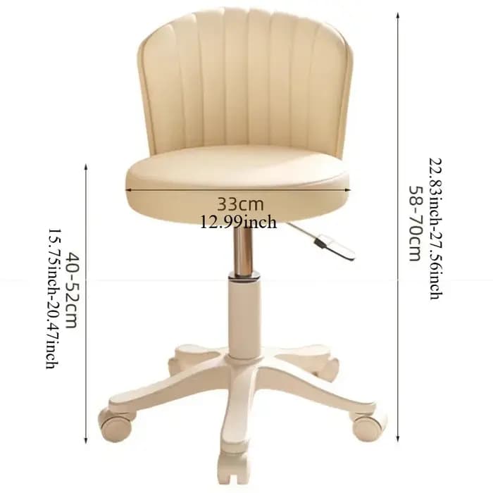360 ° Chaise rotative, tabouret de maquillage réglable en hauteur, coiffeuse de chambre à coucher,