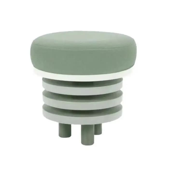 Petit tabouret rond en bois créatif