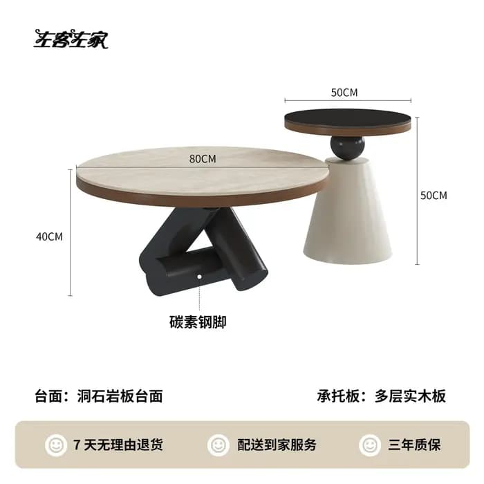 Table basse nordique, table d'appoint moderne italienne de luxe, tendance, vintage, style européen, Stolik Kawowy, meubles de salon