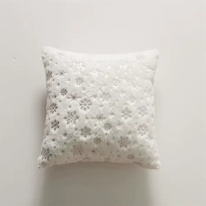 Juste de coussin en peluche de Noël pour canapé, taies d'oreiller nordiques, décoration de salon, dé