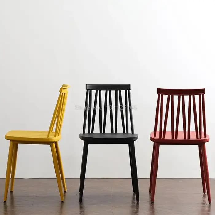 Chaise de bureau de loisirs, chaise de salle à manger, Windsor, nordique, moderne, minimaliste, pare