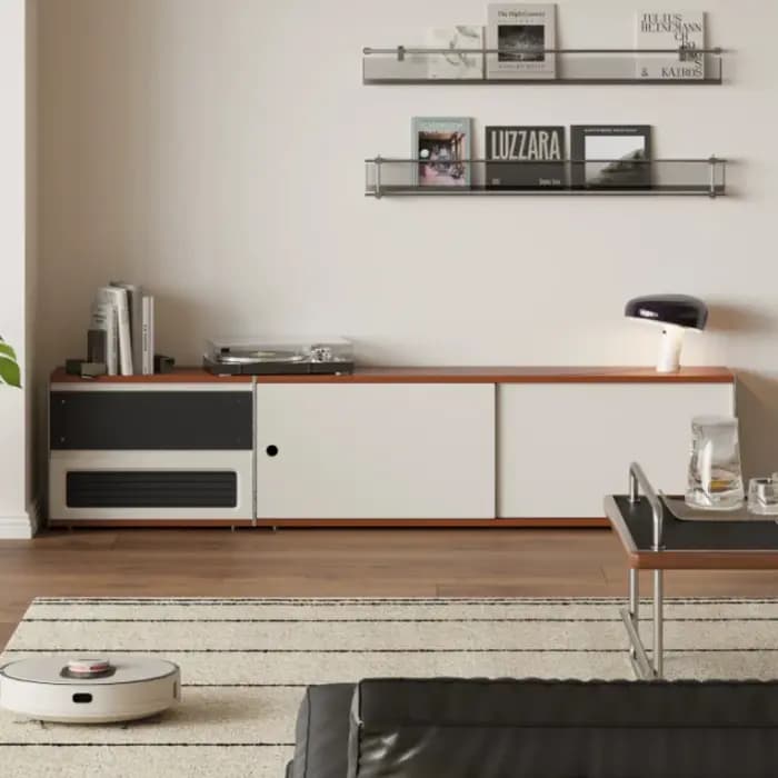 Meuble TV de salon en bois massif