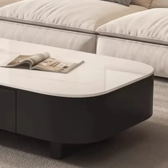Table basse rectangulaire moderne avec rangement