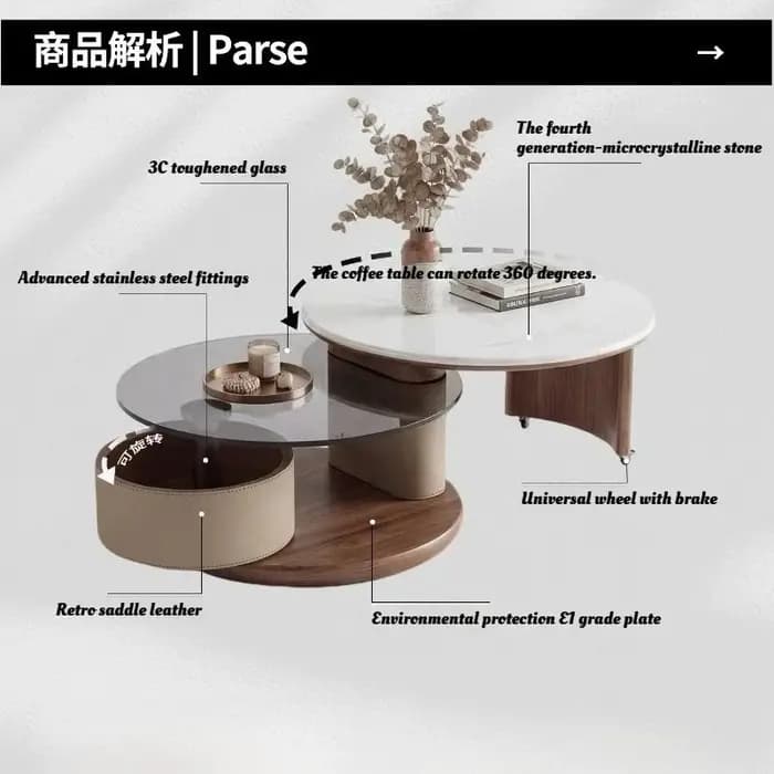 Table basse ronde de salon