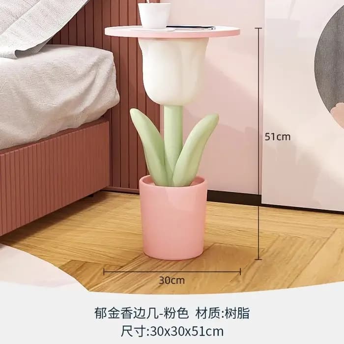 Table d'appoint tulipe rose de Style nordique