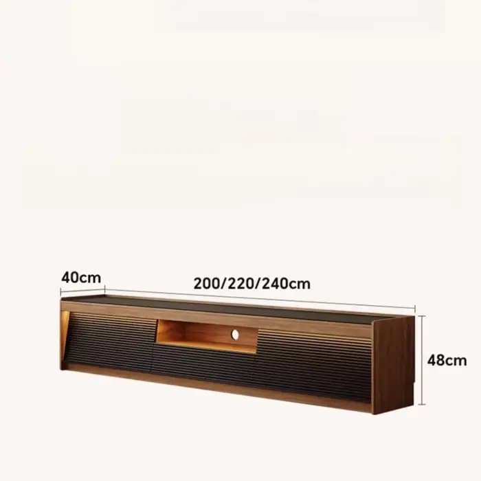 Meuble TV bas en bois brillant de luxe pour chambre et salon, avec tiroirs, style moderne, accessoires de maison