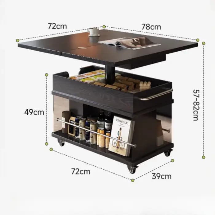 Table basse mobile pliante design moderne pour salon